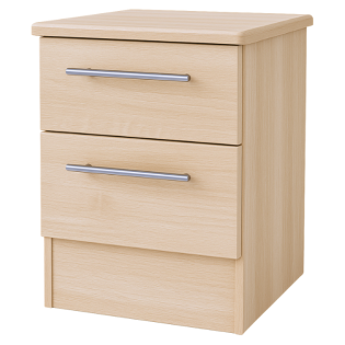 Europa Urban 2 Drawer Bedside With Lockable Top Drawer-Bardolino