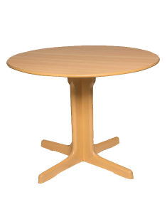 Pedestal Dining Table 1020mm Round, Natural