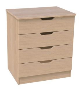 Europa Couture 4 Drawer Wide Chest Light Oak
