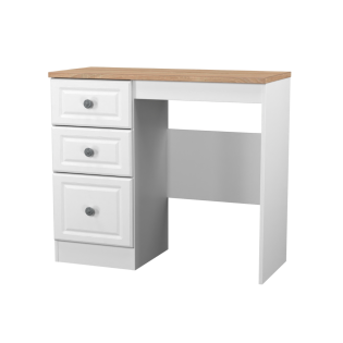 Cedar 3 Drawer Dressing Table White Ash With Bardolino Top