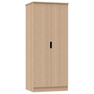 Europa Couture 2 Door Wardrobe in Light Oak 