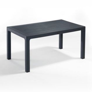 San Francisco Rectangular 6 Seater Table in Anthracite