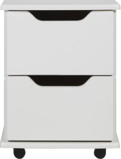 Europa Couture 2 Drawer Bedside White With Lock & Key