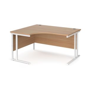 Left Hand Ergonomic Desk 1400mm Wide