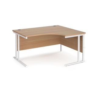Maestro 25 Right Hand Ergonomic Desk 1400mm Wide, CONFIRM DESK COLOUR