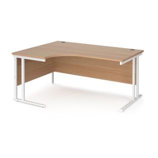 Left Hand Ergonomic Desk 1600mm Wide