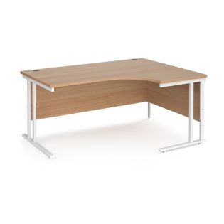 Maestro 25 right hand ergonomic desk 1600mm wide - CONFIRM DESK COLOUR