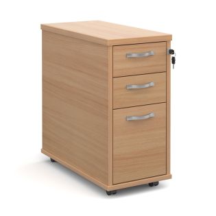 Slimline 3 Drawer Mobile Desk Pedestal 600mm Deep