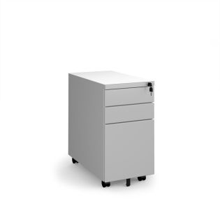 Narrow Steel 3 Drawer Mobile Pedestal