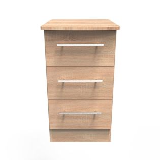 Europa Urban 3 Drawer Bedside Bardolino With Lock & Key