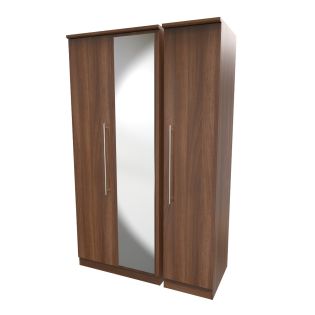 Europa Urban: 3 Door Combination Wardrobe-Noche Walnut