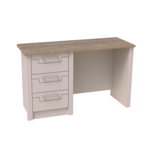 Signet 3 Drawer Dressing Table Cashmere With Mountain Oak Top