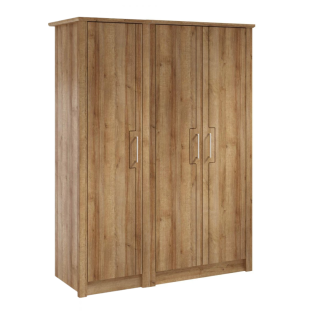 Signet Triple Wardrobe in Mountain Oak
