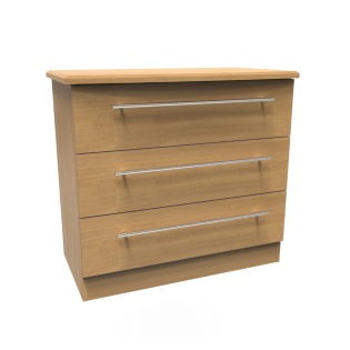 Europa Urban 3 Drawer Wide Chest in Modern Oak