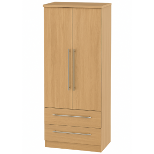 Europa Urban 2 Door 2 Drawer Wardrobe in Modern Oak