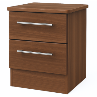 Europa Urban 2 Drawer Bedside in Noche Walnut