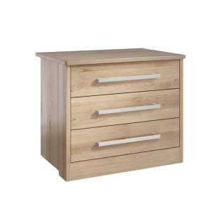Voyage 3 Drawer Wide Chest Sand Beech With Harley Handle