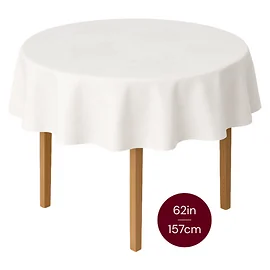 Round Table Cloth with Rose Design (62in / 157cm) - 10 COLOURS AVAILABLE