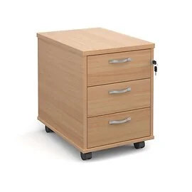 3 Drawer Mobile Desk Pedestal 600mm Deep