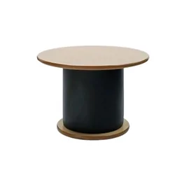Samson Pedestal Round Coffee Table - Additional 25KG Weighted in Oak
