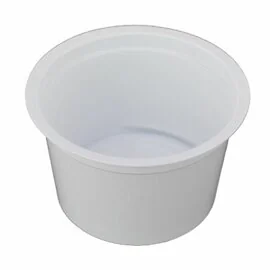 DENTURE CONTAINER DISP. WHITE POT 250 ML