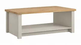 Darton Rectangular Coffee Table In Mountain Oak & Cashmere