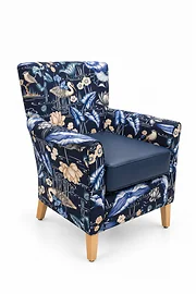 Claremont Blue Tropical Mid Back Lounge Chair