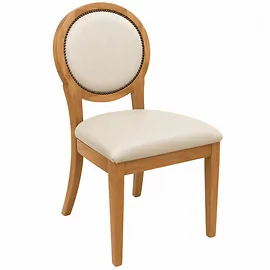 Como Cream Dining Side Chair, Oak