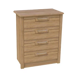 Signet 4 Drawer Wide Chest in Mountain Oak