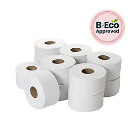 Mini Jumbo Toilet Rolls White 60Mm Core **
