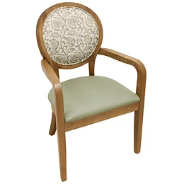 Como Oriental Green Dining Arm Chair, Oak