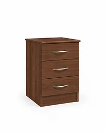 Banbury 3 Drawer Bedside in Opera Walnut