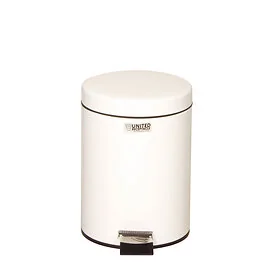 3Ltr White Metal Bathroom Pedal Bin