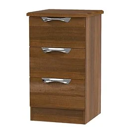 Europa Viva: 3 Drawer Bedside with Lockable Top Drawer