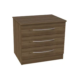 Banbury 3 Drawer Wide Chest in Opera Walnut