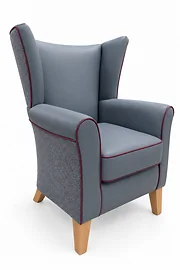 Claremont High Back Sky Winged Chair 