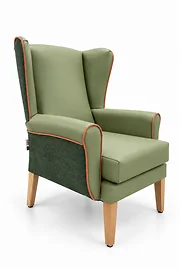Richmond Hi-Back Chair Elm Moss Tapered Leg