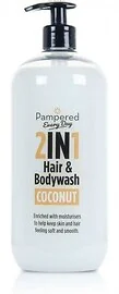 Pampered 2in1 Hair And Body Wash Coconut 1L